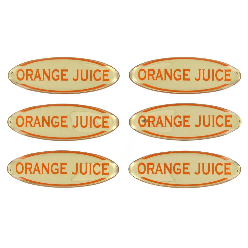 Myco Tableware Adhesive Orange Juice Label