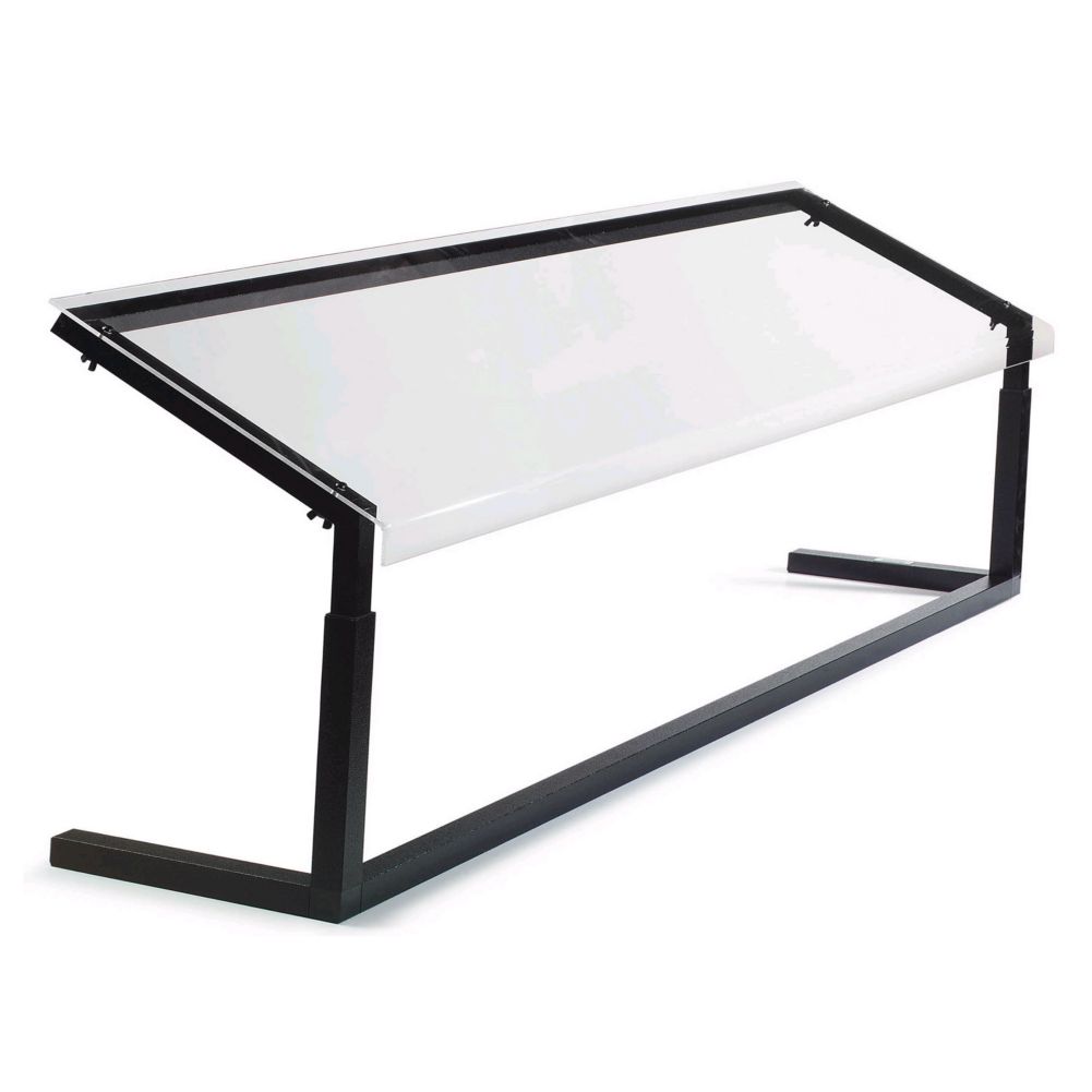 Carlisle&reg; 73-1/4" Adjustable Single-Sided Black Sneeze Guard