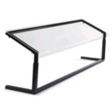 Carlisle&reg; 73-1/4" Adjustable Single-Sided Black Sneeze Guard