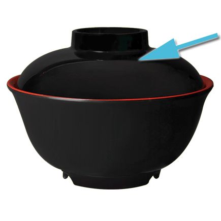 G.E.T. Lid for Fuji&trade; 12 Oz. Red Rice Melamine Bowl