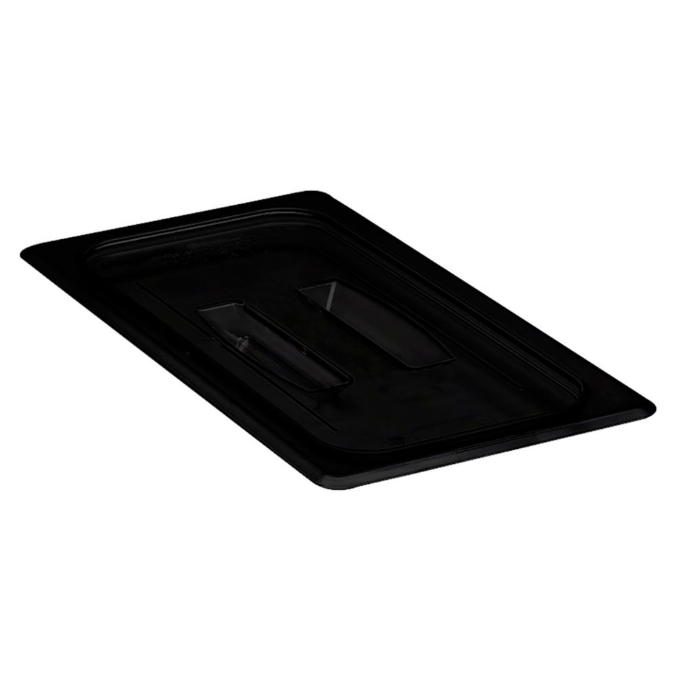 Cambro Black Camwear&reg; 1/3 Size Food Pan Cover w/ Handle