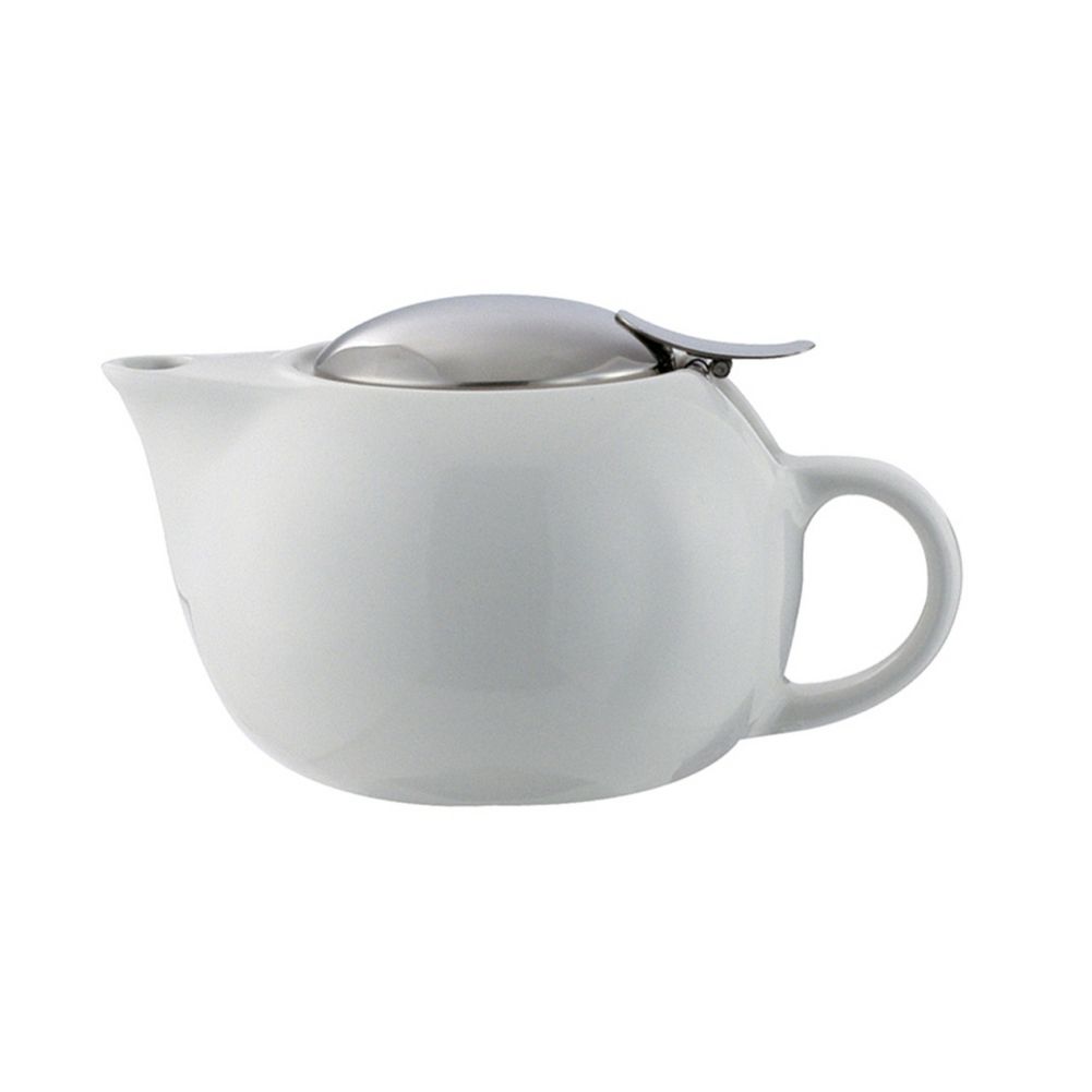 Service Ideas White Ceramic  16 oz Teapot w/ Clip-On Lid
