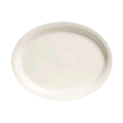 Tuxton&reg; Nevada 13-1/4" x 10-1/2" Eggshell Oval Platter