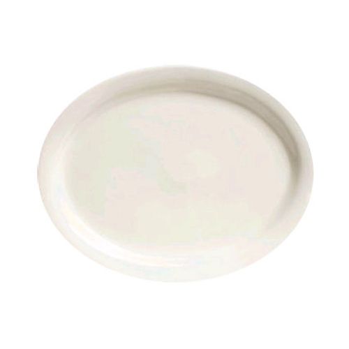 Tuxton&reg; Nevada 11-1/2" x 9-1/8" Eggshell Oval Platter