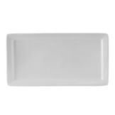 Tuxton&reg; 15-1/2" x 8" White Rectangular Plate