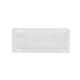 Tuxton&reg; 13" x 5-1/2" Eggshell Rectangular Satay Plate