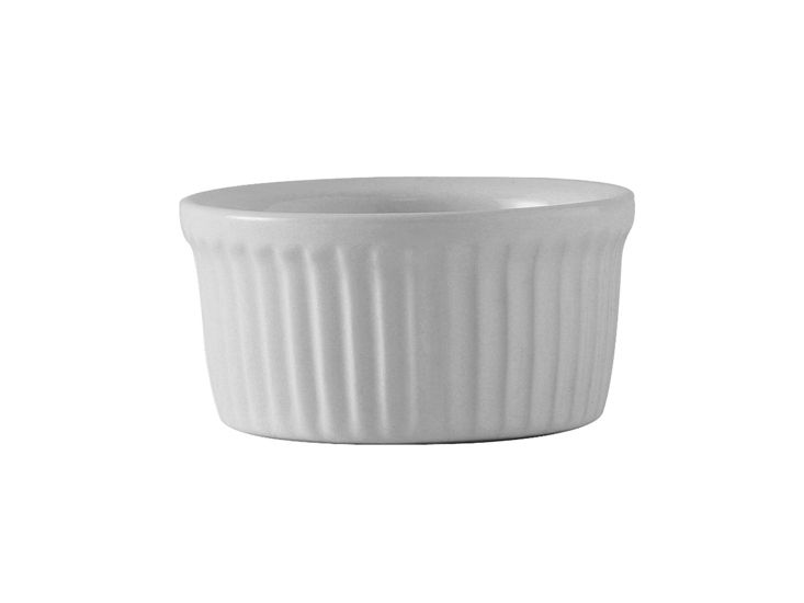 Tuxton&reg; 2-1/2 Oz. White Fluted Ramekin
