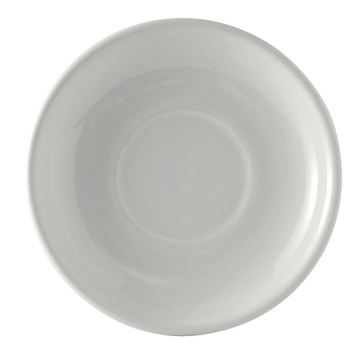 Tuxton&reg; 6-3/4" White Cappuccino Saucer