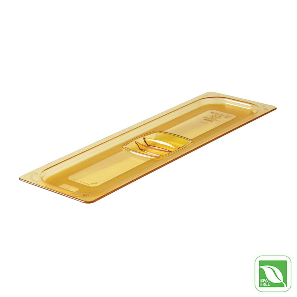 Rubbermaid Amber 1/2 Size Long Hot Food Pan Cover