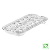 Rubbermaid Clear 1/4 Size Cold Food Pan Drain Tray