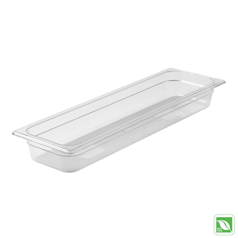 Rubbermaid Clear 1/2 Size Long Cold Food Pan, 2&frac12;" H