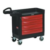 Rubbermaid TradeMaster&reg; Black 4-Drawer Cart