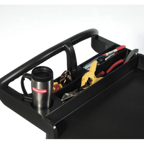 Rubbermaid TradeMaster&reg; Black 4-Drawer Cart