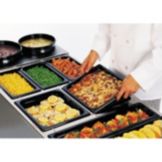Rubbermaid Black 1/2 Size Long Hot Food Pan, 2&frac12;" H