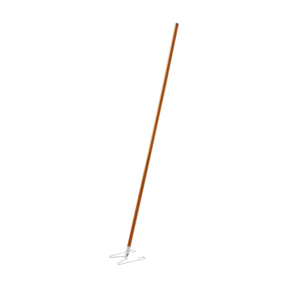 Rubbermaid Wooden 54" Wedge Dust Mop Handle w/ Metal Frame