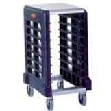 Rubbermaid Max System Black 8-Slot End Load Prep Cart w/ Cutting Board