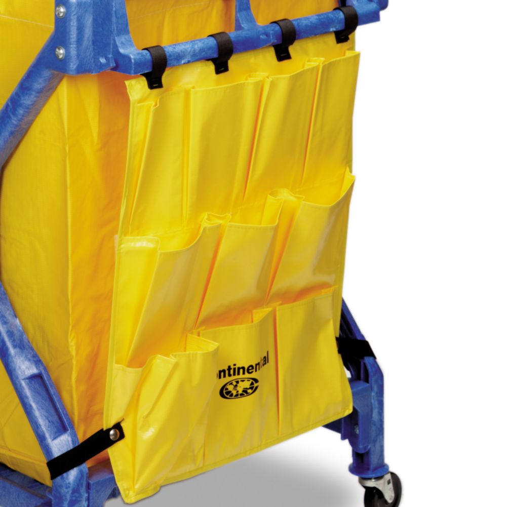 Continental Yellow Vinyl 10-Pocket Caddy Bag for X-Frame Folding Carts