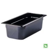 Rubbermaid Black 1/3 Size Hot Food Pan, 4" H