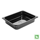 Rubbermaid Black 1/2 Size Hot Food Pan, 2&frac12;" H
