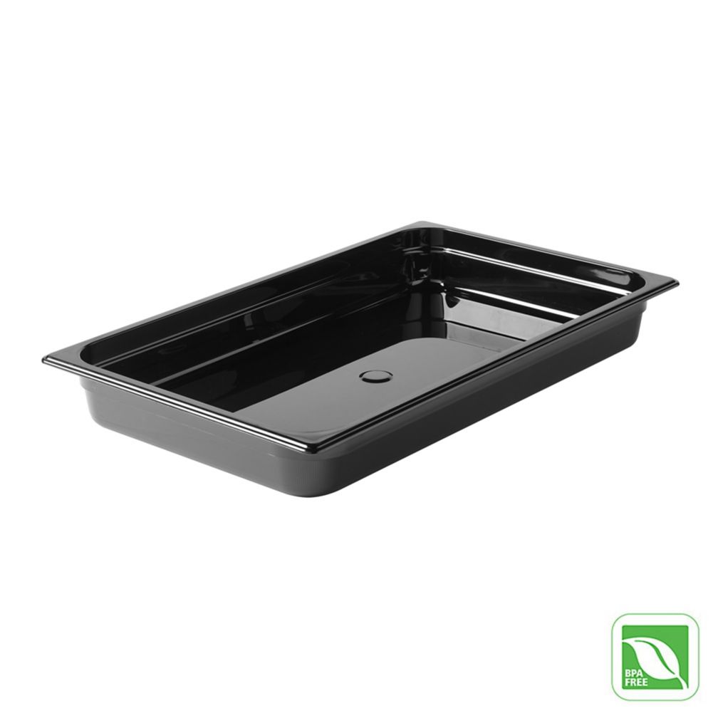 Rubbermaid Black Full Size Hot Food Pan, 2&frac12;" H