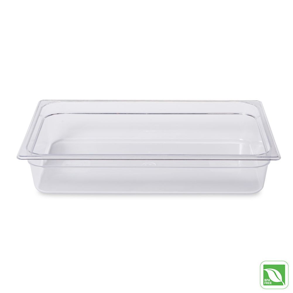 Rubbermaid Clear Full Size Cold Food Pan, 4" H