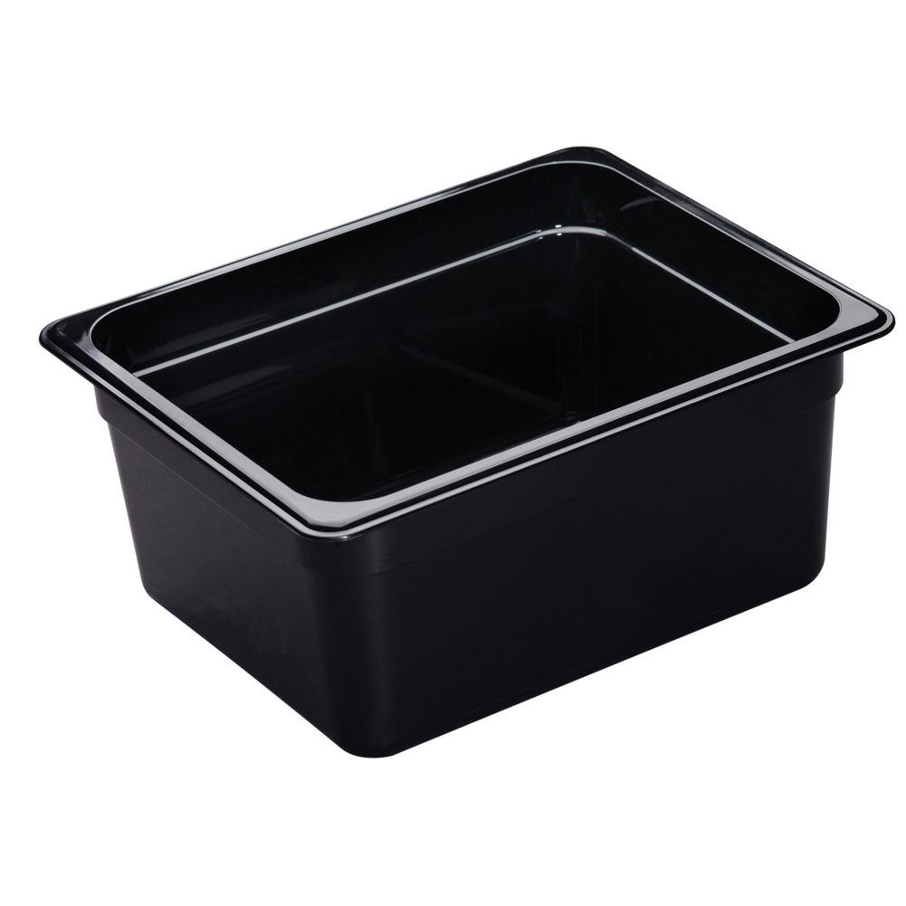 Cambro Black Half Size High Heat H-Pan&trade; 6" H