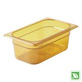 Rubbermaid Amber 1/4 Size Hot Food Pan, 4" H