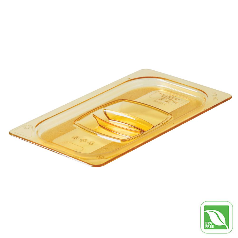 Rubbermaid Amber 1/4 Size Hot Food Pan Cover