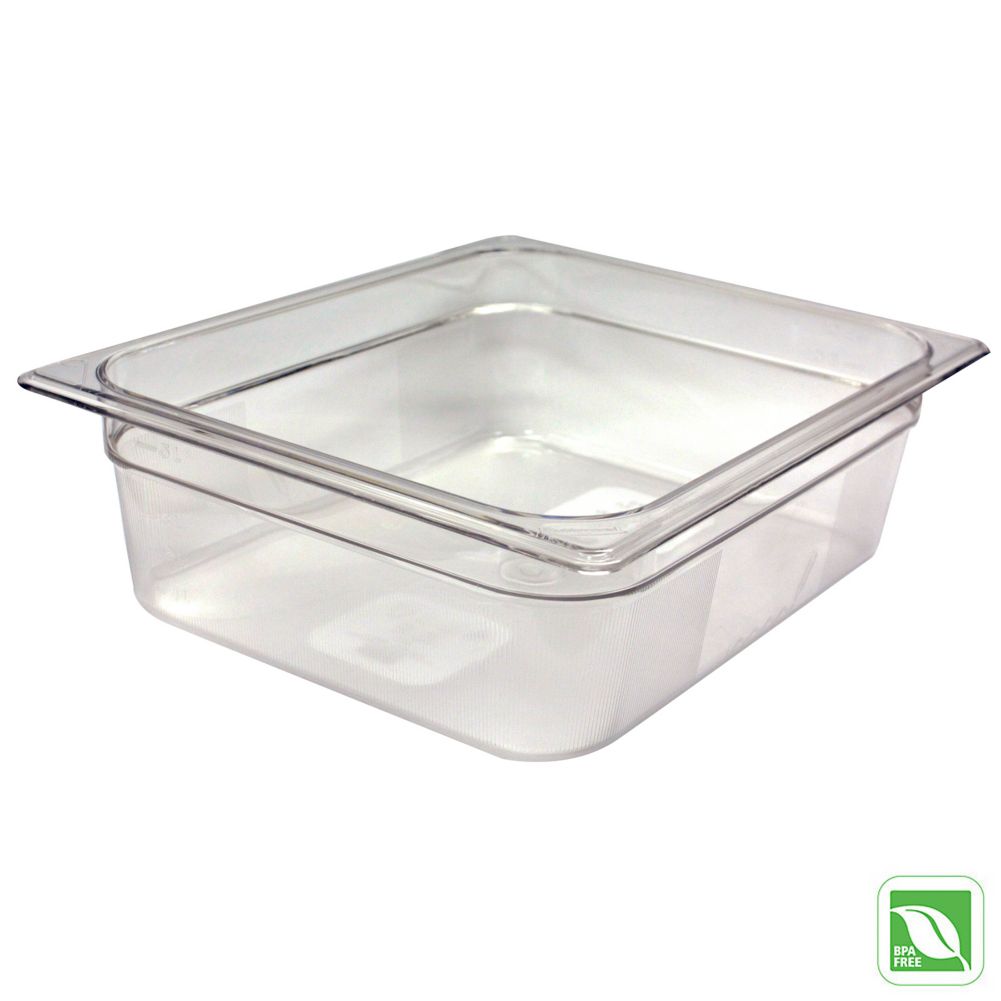 Rubbermaid Clear 1/2 Size Cold Food Pan, 4" H