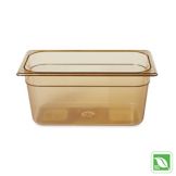 Rubbermaid Amber 1/3 Size Hot Food Pan, 6" H