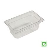 Rubbermaid Clear 1/4 Size Cold Food Pan, 4" H