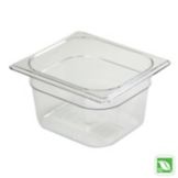 Rubbermaid Clear 1/6 Size Cold Food Pan, 4" H