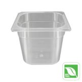 Rubbermaid Clear 1/6 Size Cold Food Pan, 6" H