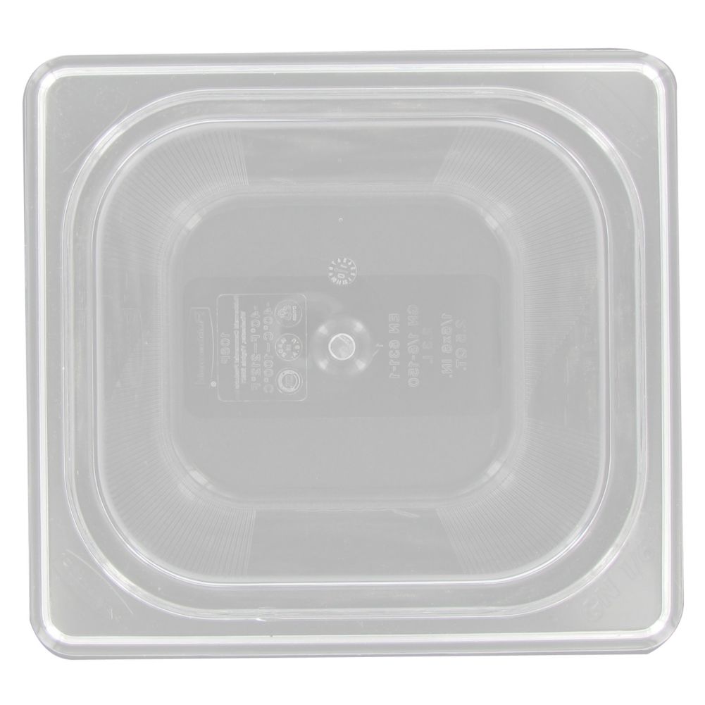 Rubbermaid Clear 1/6 Size Cold Food Pan, 6" H
