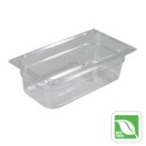 Rubbermaid Clear 1/3 Size Cold Food Pan, 4" H