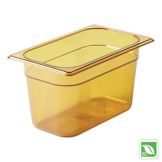 Rubbermaid Amber 1/4 Size Hot Food Pan, 6" H