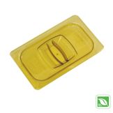 Rubbermaid Amber 1/4 Size Hot Food Pan Cover w/ Notch