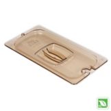 Rubbermaid Amber 1/3 Size Hot Food Pan Cover w/ Notch