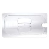 Rubbermaid Clear 1/3 Size Cold Food Pan Cover w/ Notch