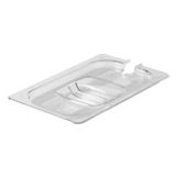 Rubbermaid Clear 1/4 Size Cold Food Pan Cover w/ Notch