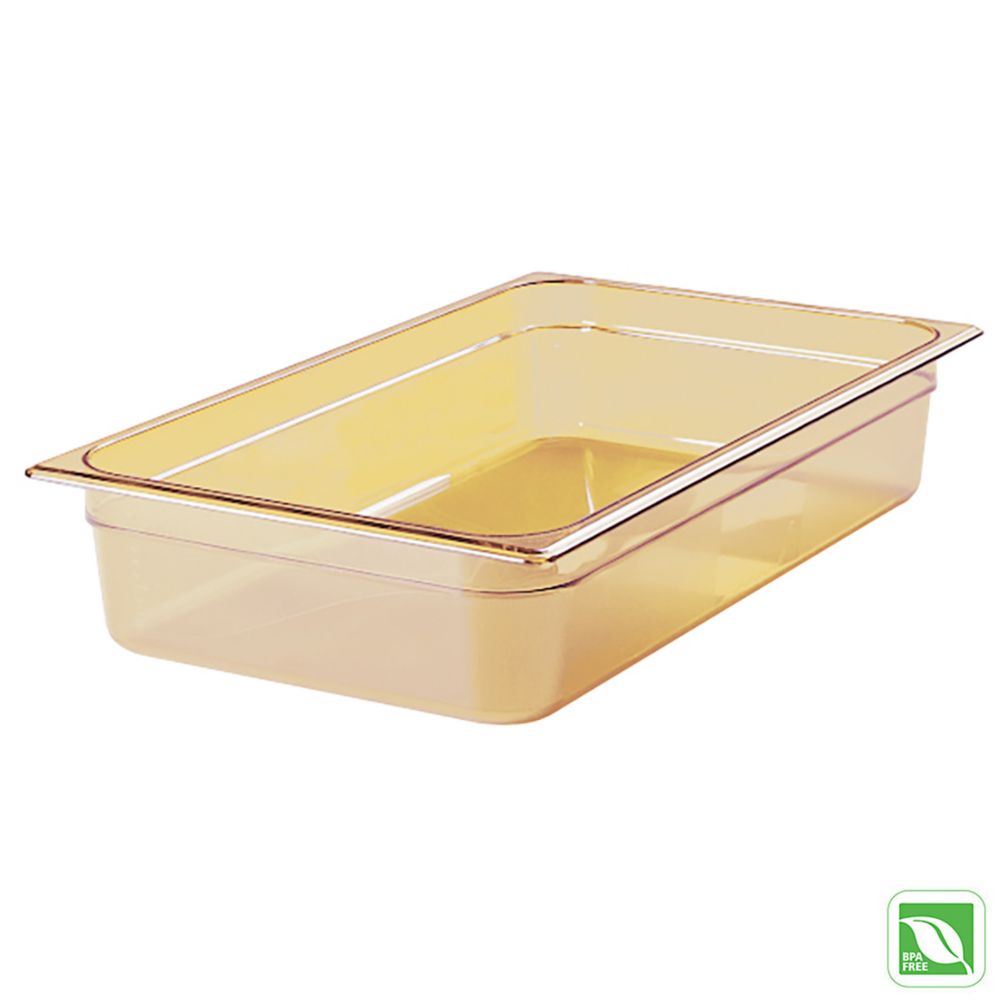 Rubbermaid Amber Full Size 4" Deep Hot Food Pan