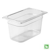Rubbermaid Clear 1/4 Size Cold Food Pan, 6" H