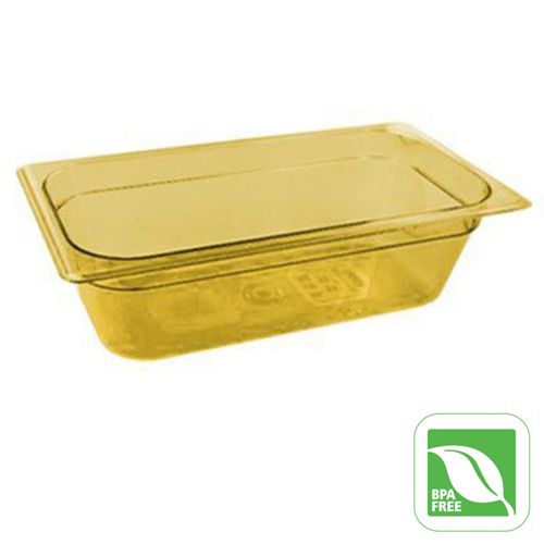 Rubbermaid Amber 1/3 Size Hot Food Pan, 2&frac12;" H