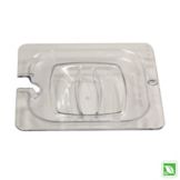 Rubbermaid Clear 1/6 Size Cold Food Pan Cover w/ Notch