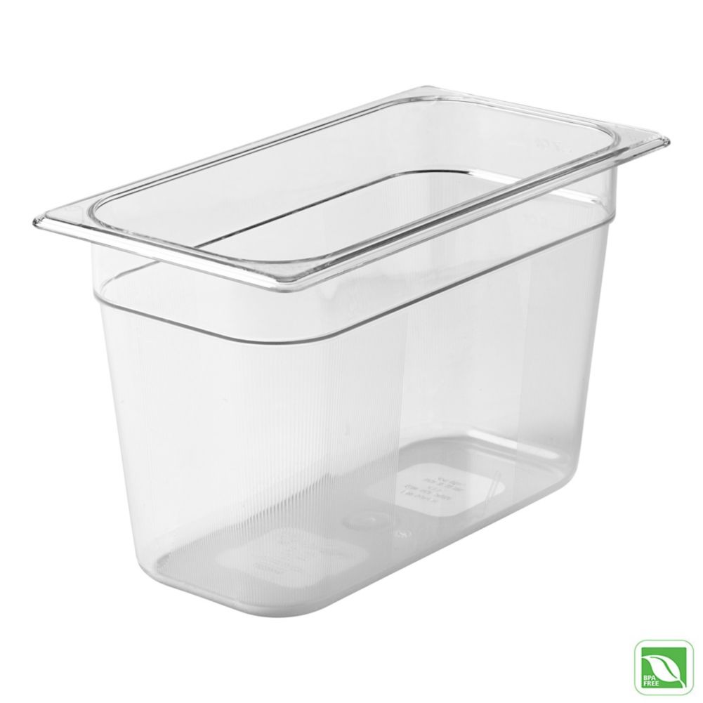 Rubbermaid Clear 1/3 Size Cold Food Pan, 8" H