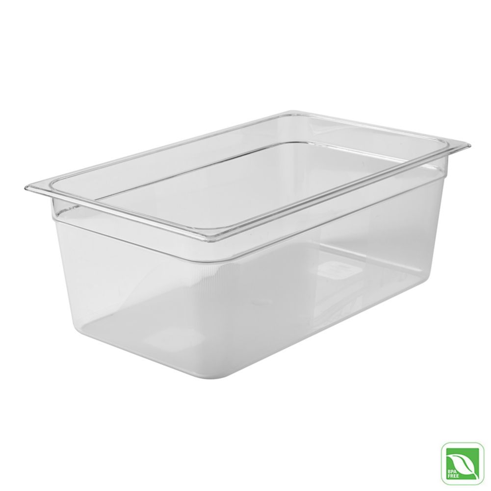 Rubbermaid Clear Full Size Cold Food Pan, 8" H