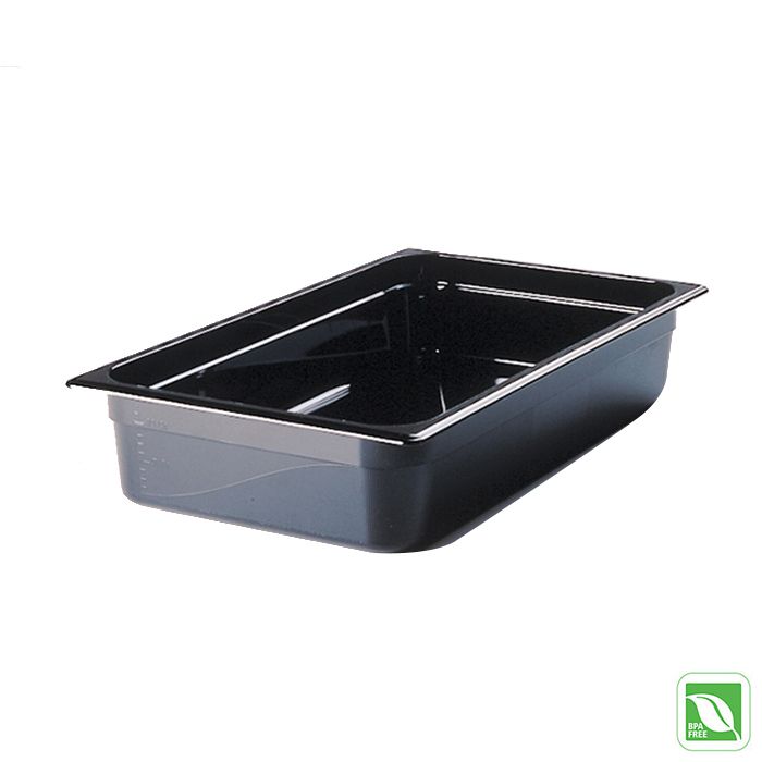 Rubbermaid Black Full Size Hot Food Pan, 4" H