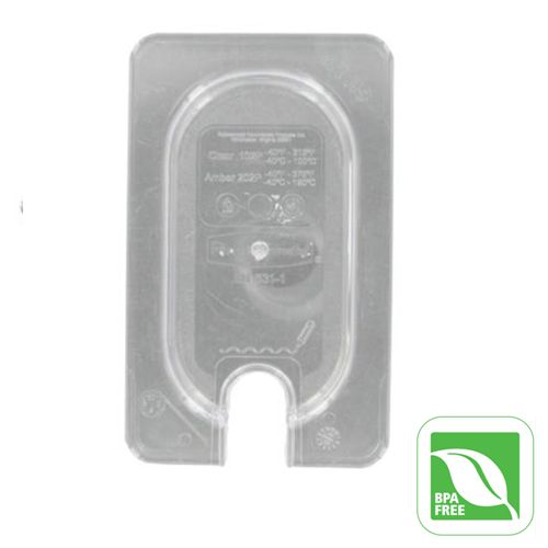 Carb-X 1/9 Size Cold Food Pan Cover w/ Notch, Clear