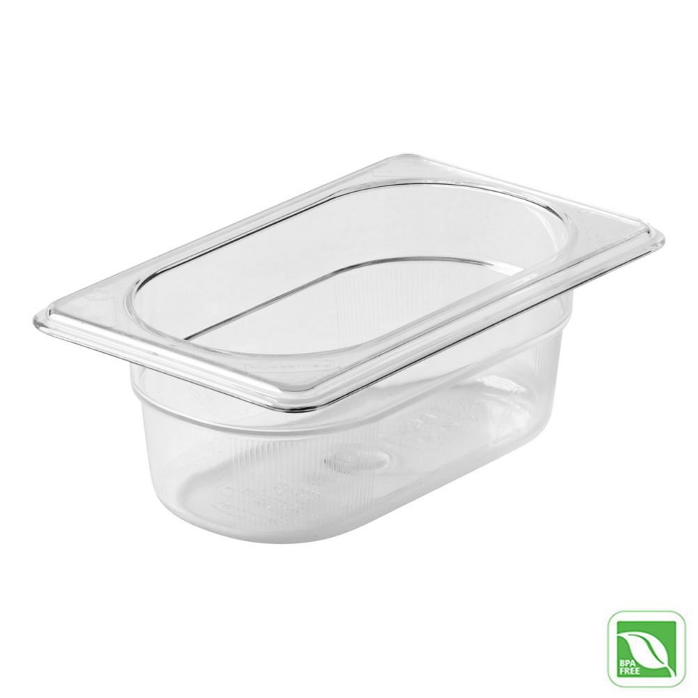 Rubbermaid Clear 1/9 Size Cold Food Pan, 2&frac12;" H