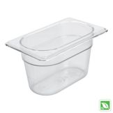 Rubbermaid Clear 1/9 Size Cold Food Pan, 4" H